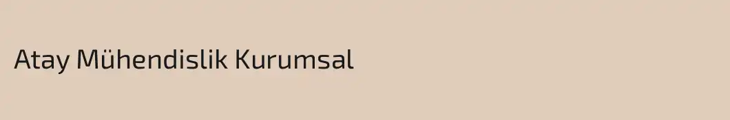 Atay Mühendislik Kurumsal